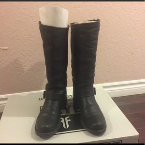 Frye Veronica Slouch Leather Boots Size 9